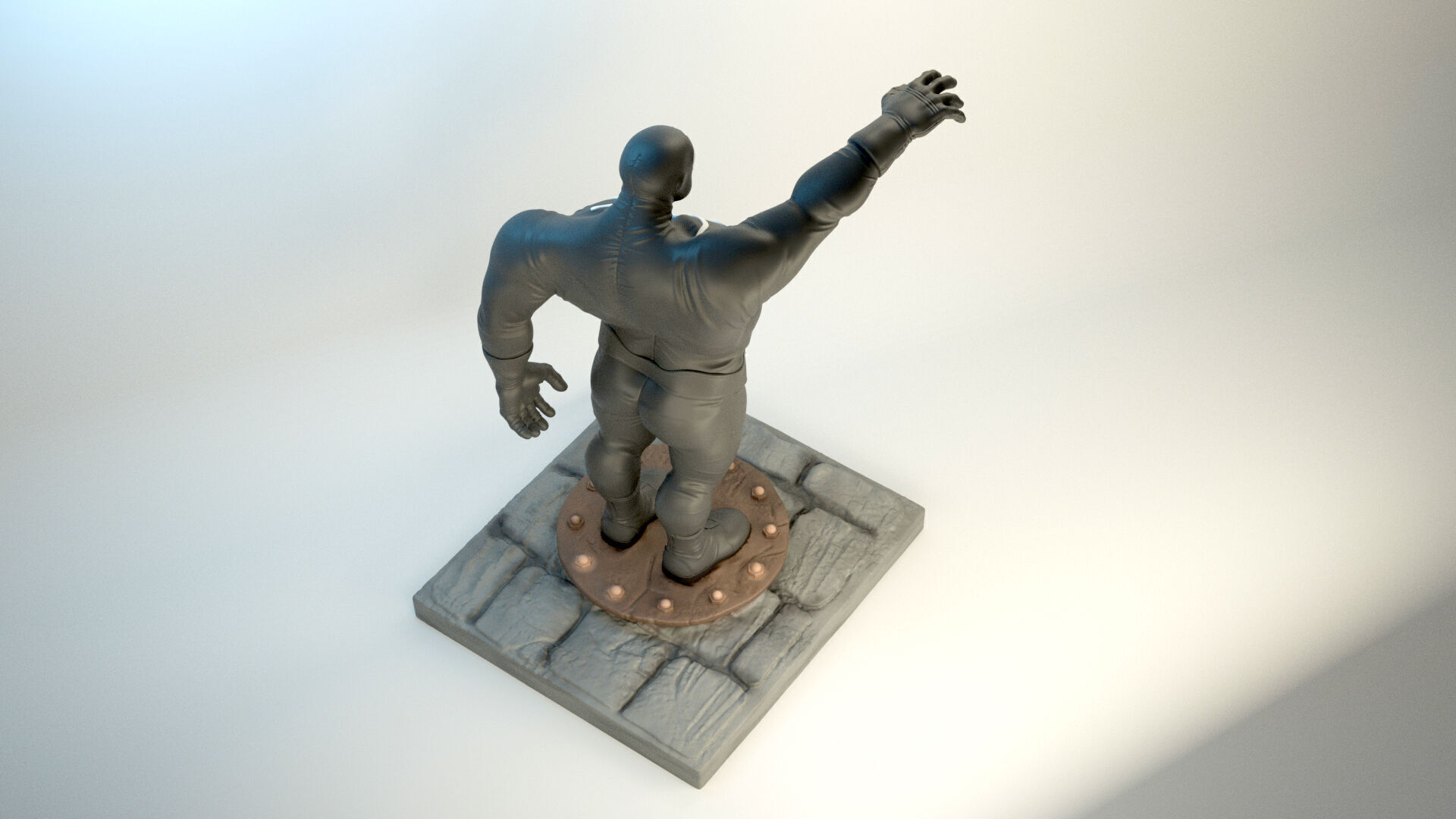 Shocker Combatman iconic villain FAT BODY Character Style 3D print model_7