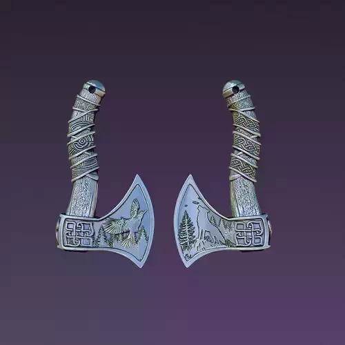 Celtic axe casting pendant 3D print model