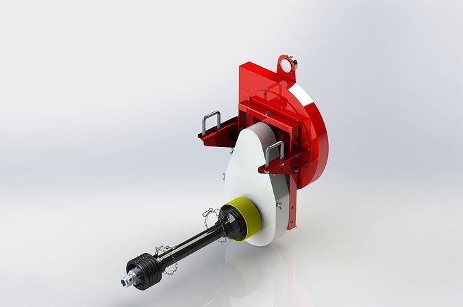 WG 0210 - Pneumatic seeder turbine Low-poly 3D model