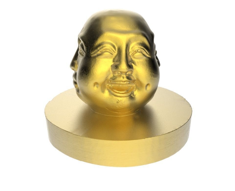 Sculpture of Buddha faces 3D print model_0
