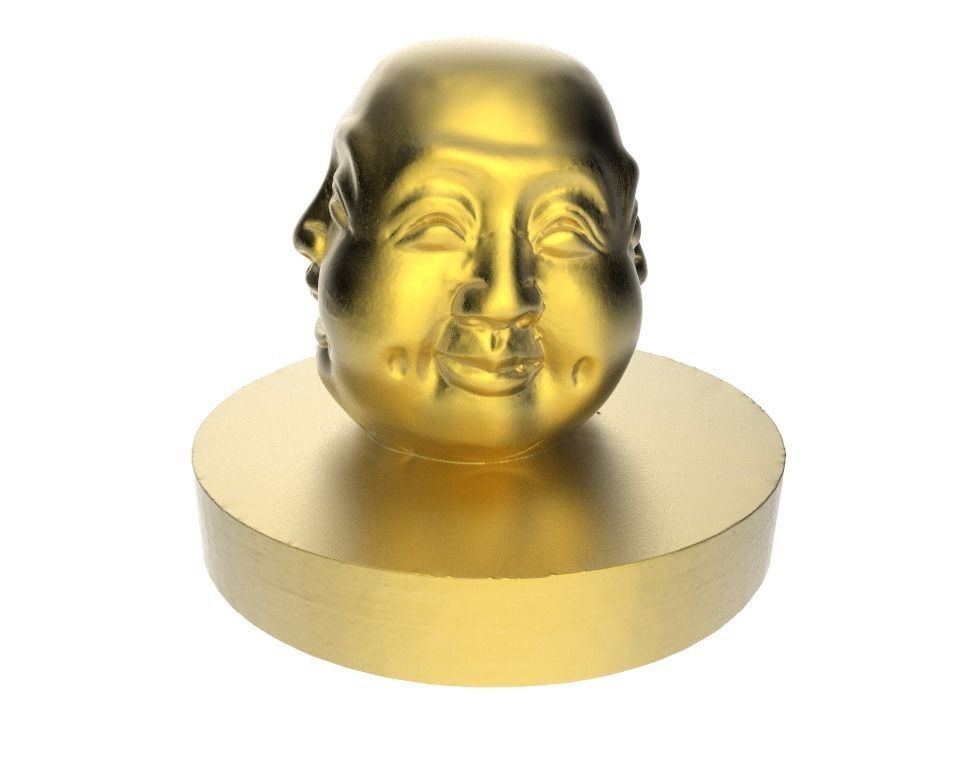 Sculpture of Buddha faces 3D print model_5