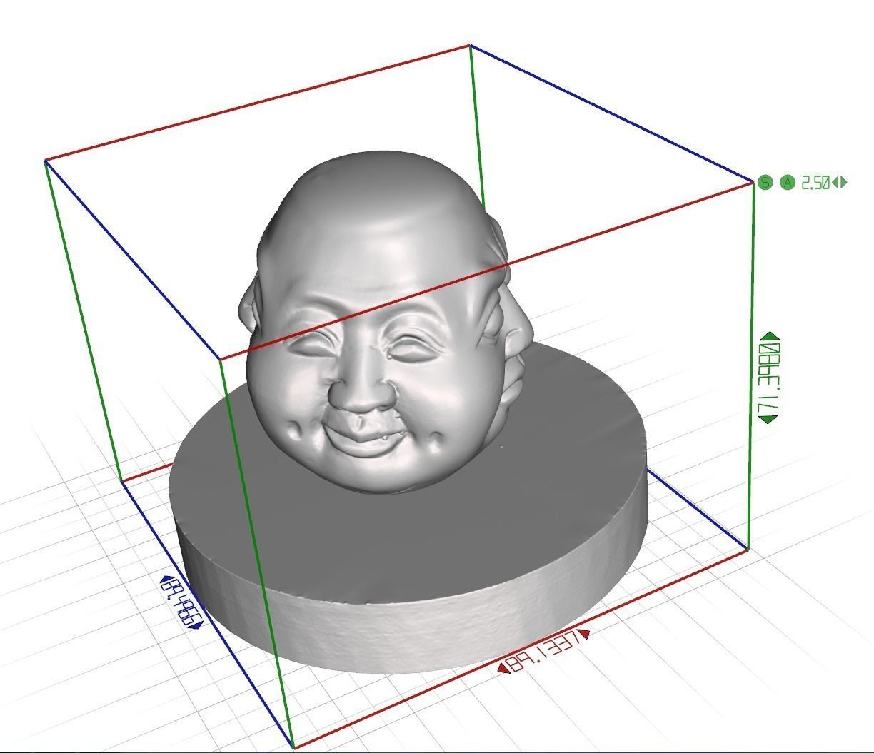 Sculpture of Buddha faces 3D print model_9