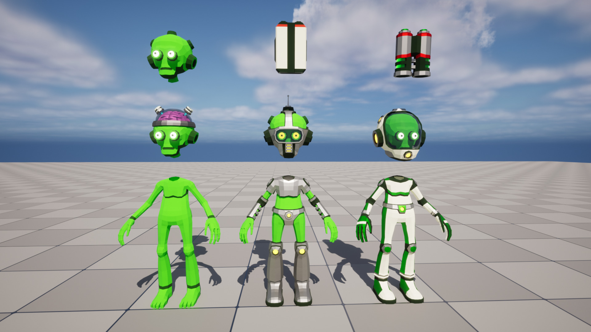 Alien Modular - low-poly stylized Low-poly 3D model_12