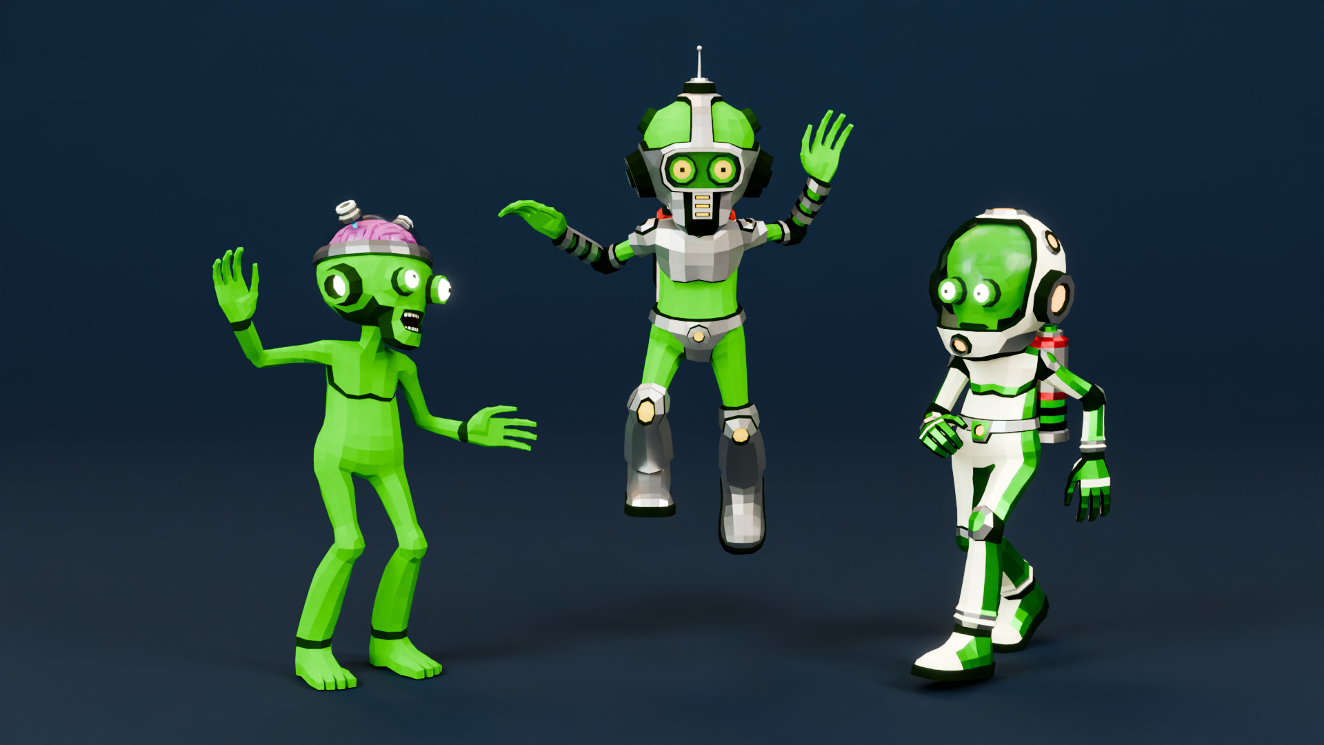 Alien Modular - low-poly stylized Low-poly 3D model_5