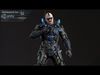 Cyborg Cop Low-poly 3D model_1