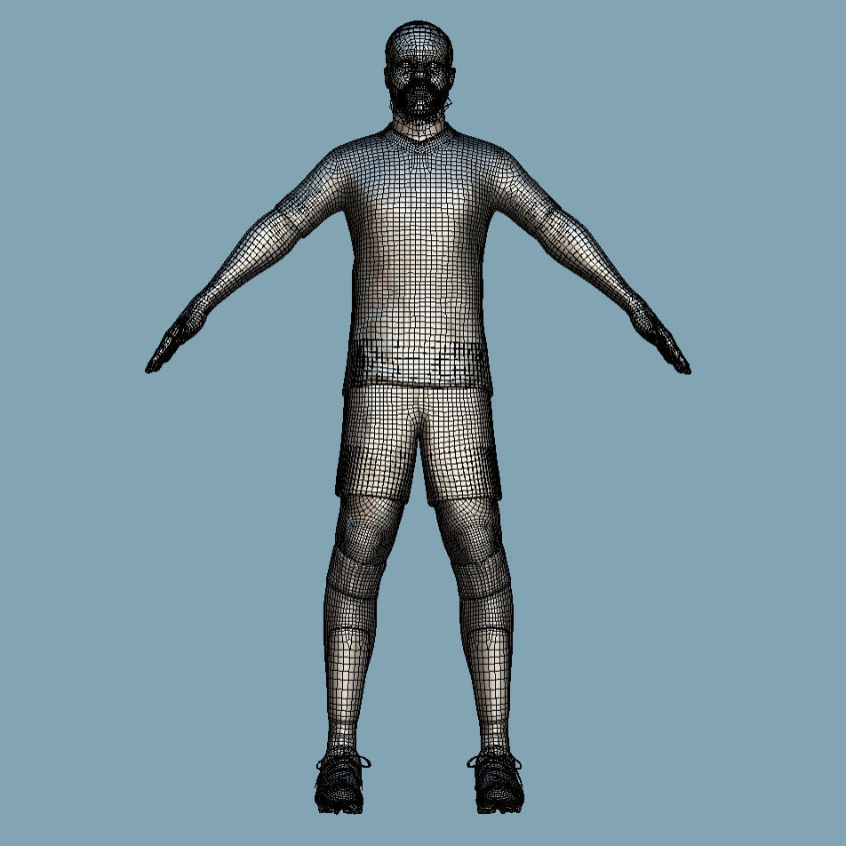  T-Pose Rigged Upamecano Bayern Munich 24-25 3D model_4