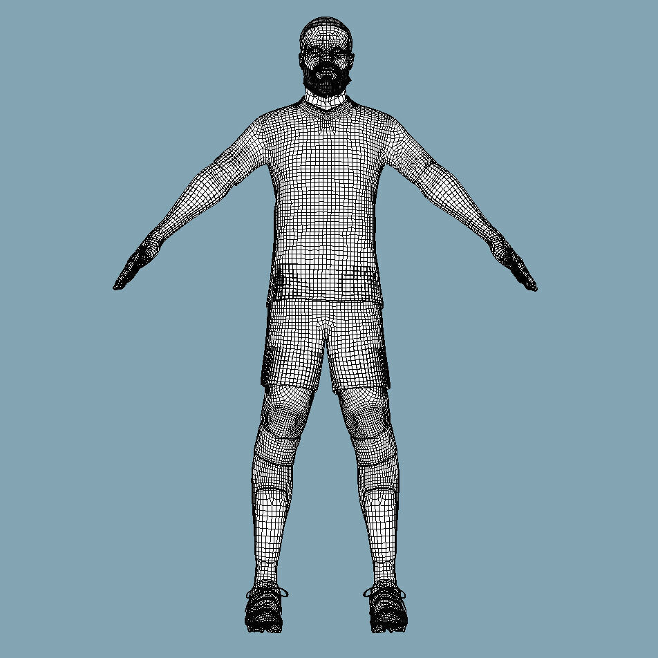  T-Pose Rigged Upamecano Bayern Munich 24-25 3D model_6
