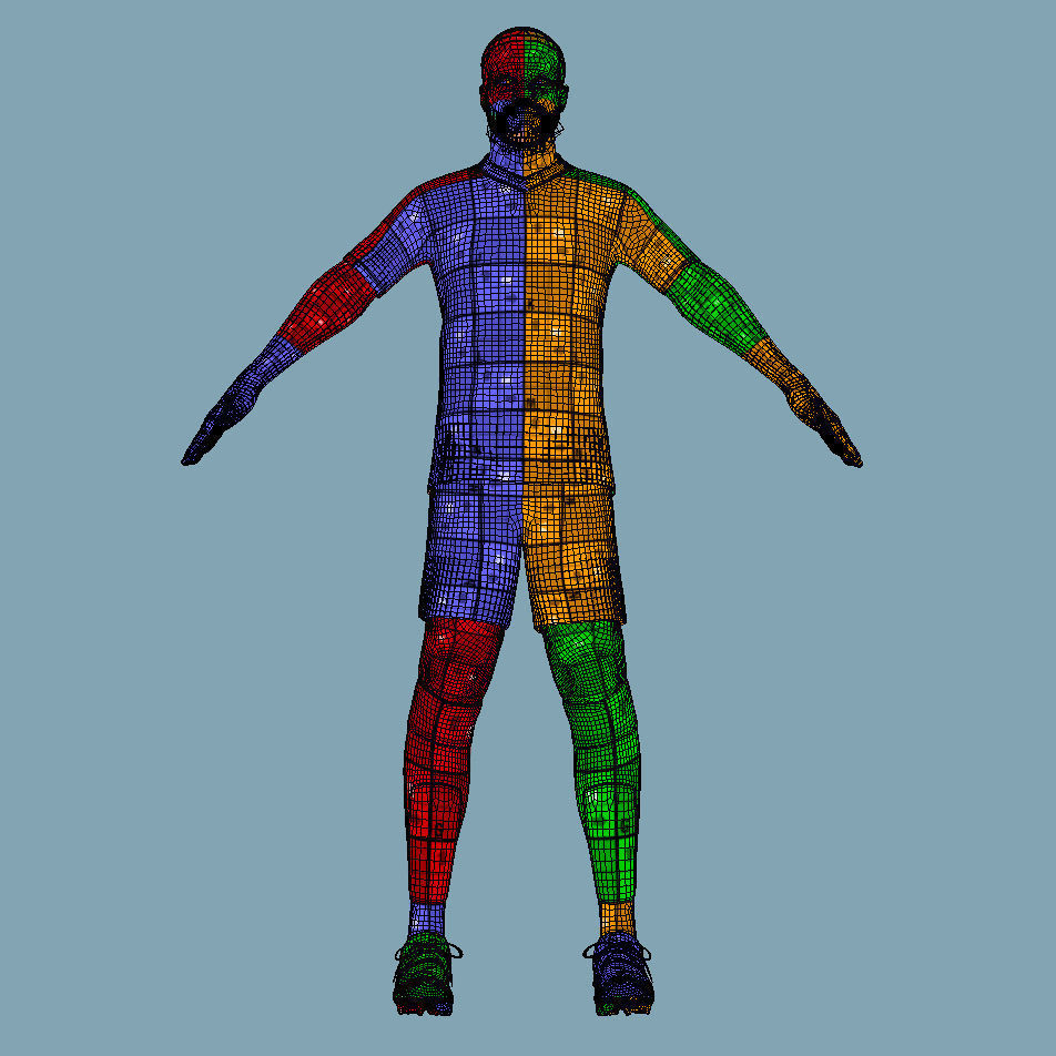  T-Pose Rigged Upamecano Bayern Munich 24-25 3D model_7