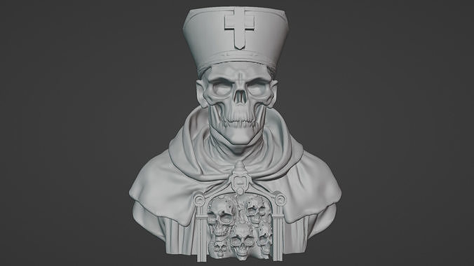 Father Hallow Bust  3D print model
