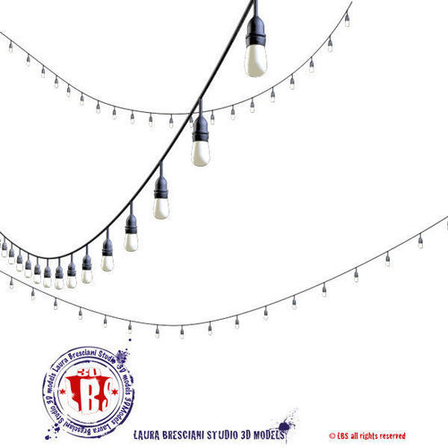 String lights 3D model