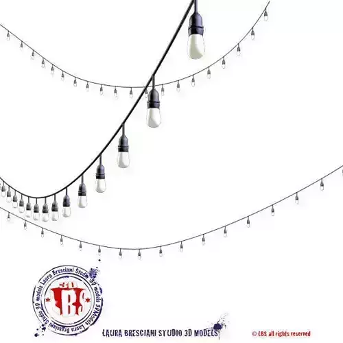 String lights 3D model
