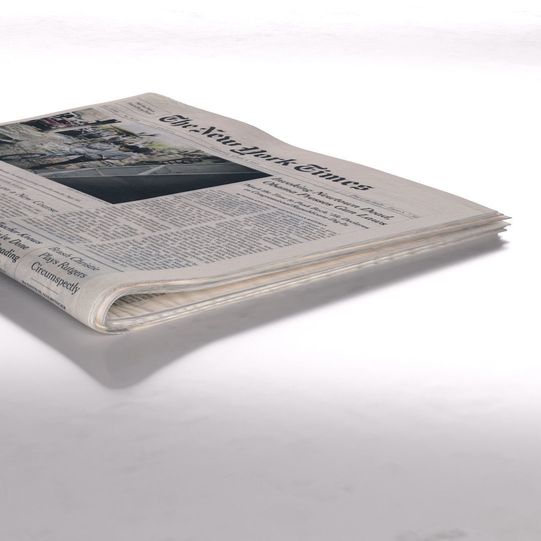 The New York Times 2 newspaper folded - Iconic Newspaper  3D model_2