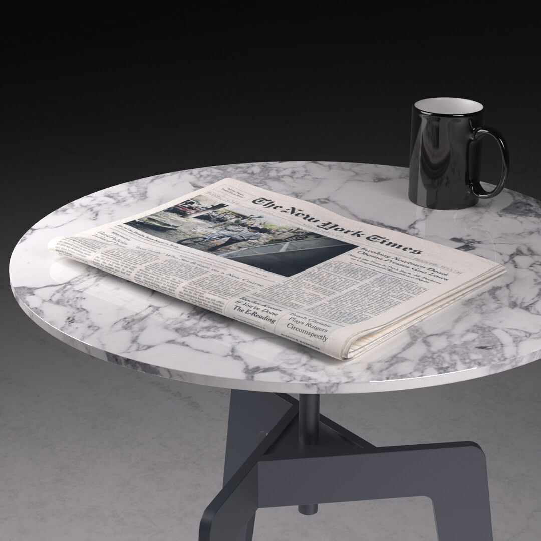 The New York Times 2 newspaper folded - Iconic Newspaper  3D model_5