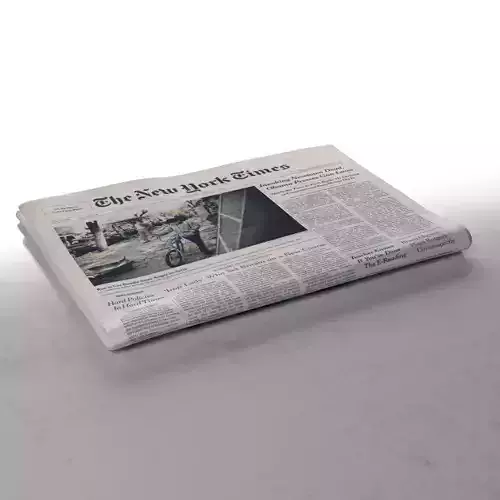 The New York Times 2 newspaper folded - Iconic Newspaper  3D model