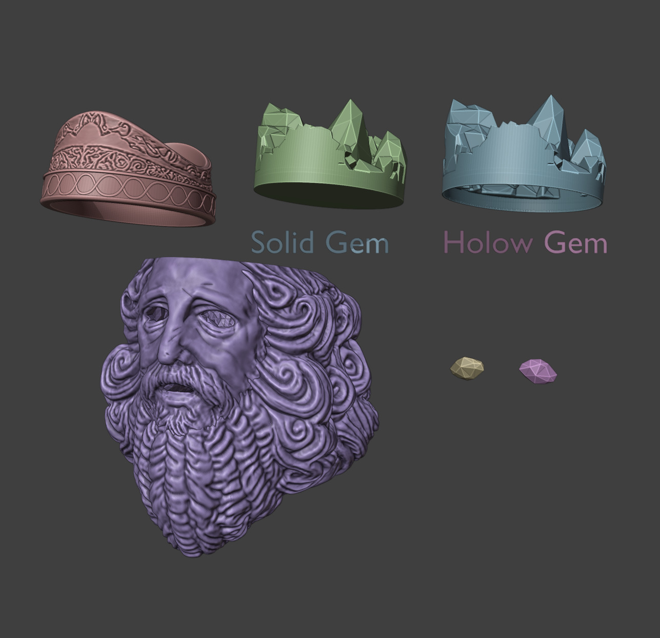 Karolos Glintstone Crown elden ring Mask Cosplay 3D print model 3D print model_7