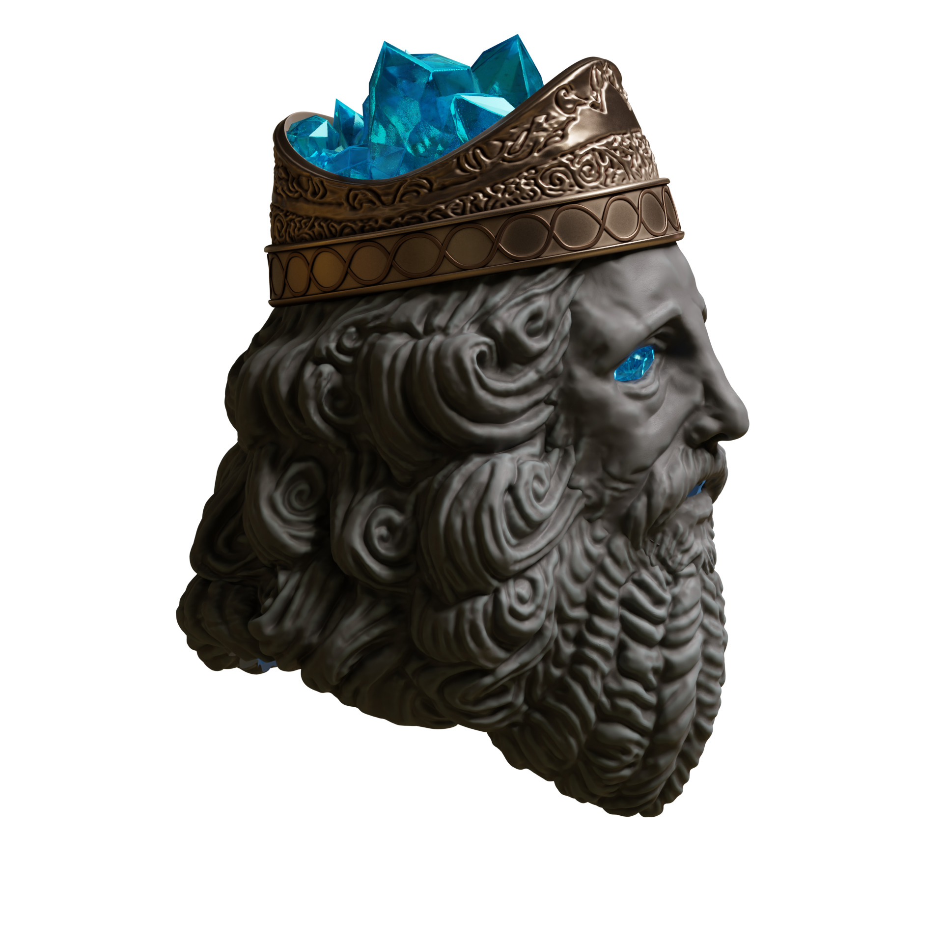 Karolos Glintstone Crown elden ring Mask Cosplay 3D print model 3D print model_3