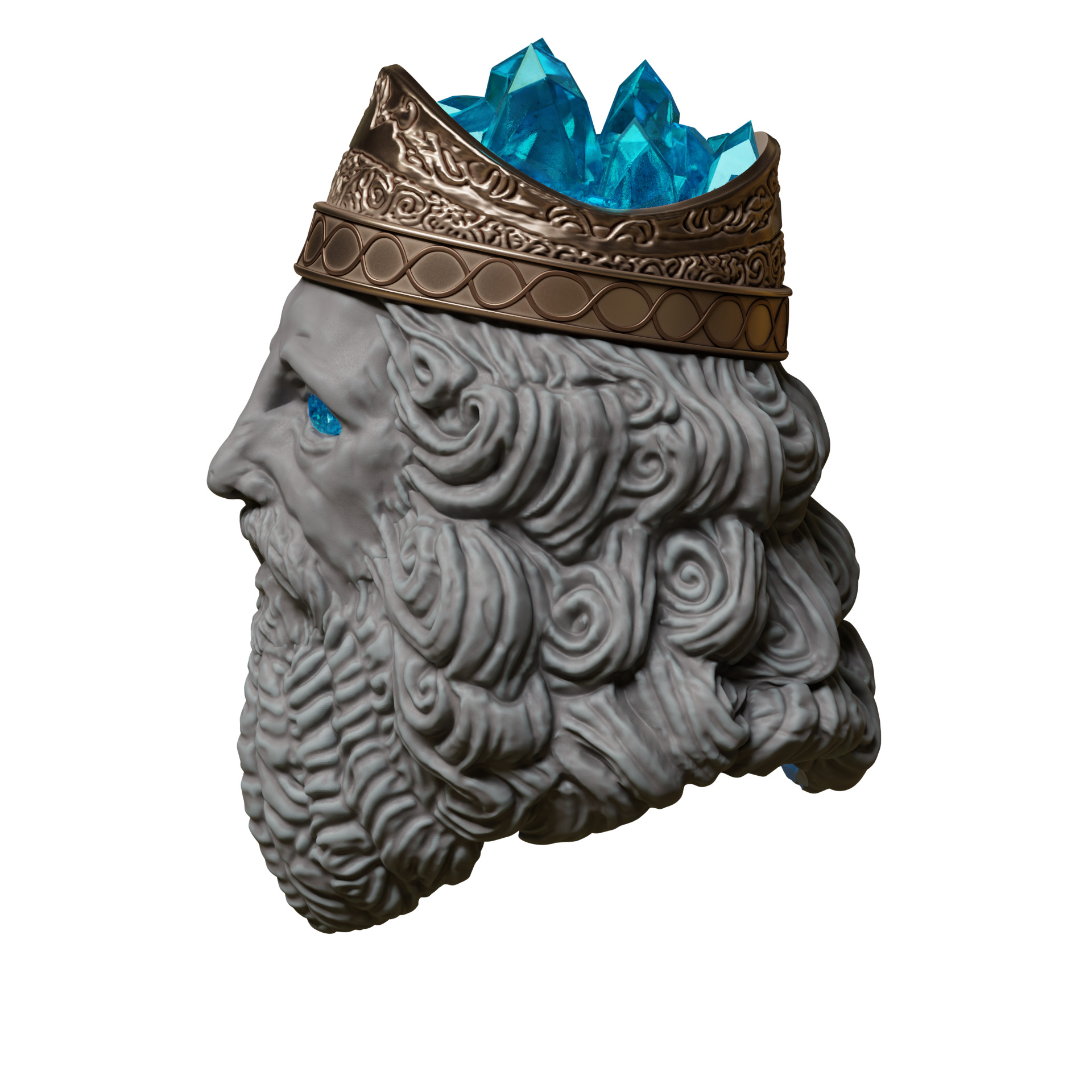 Karolos Glintstone Crown elden ring Mask Cosplay 3D print model 3D print model_1