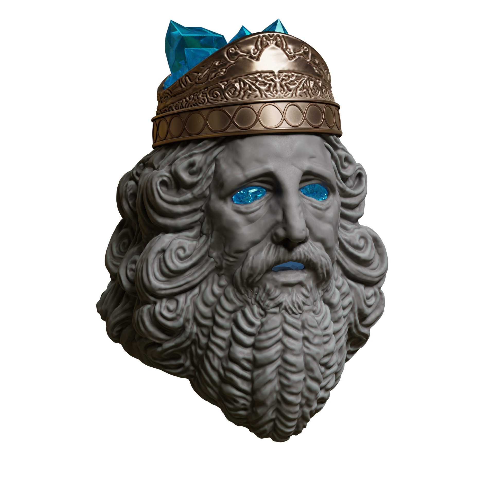 Karolos Glintstone Crown elden ring Mask Cosplay 3D print model 3D print model_4