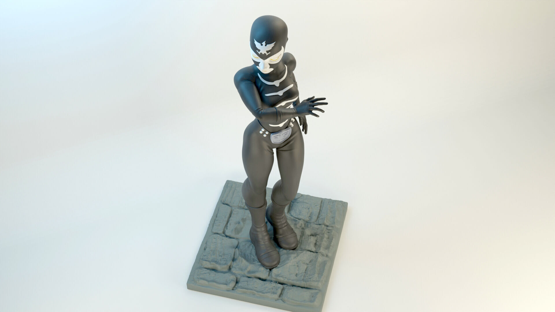 Shocker Combatman iconic villain Woman Character Style 3D print model_6