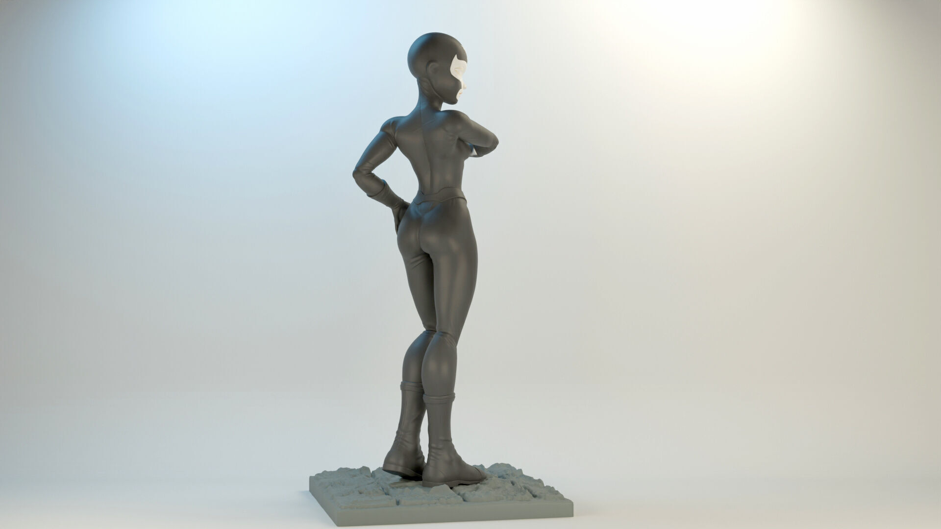 Shocker Combatman iconic villain Woman Character Style 3D print model_2