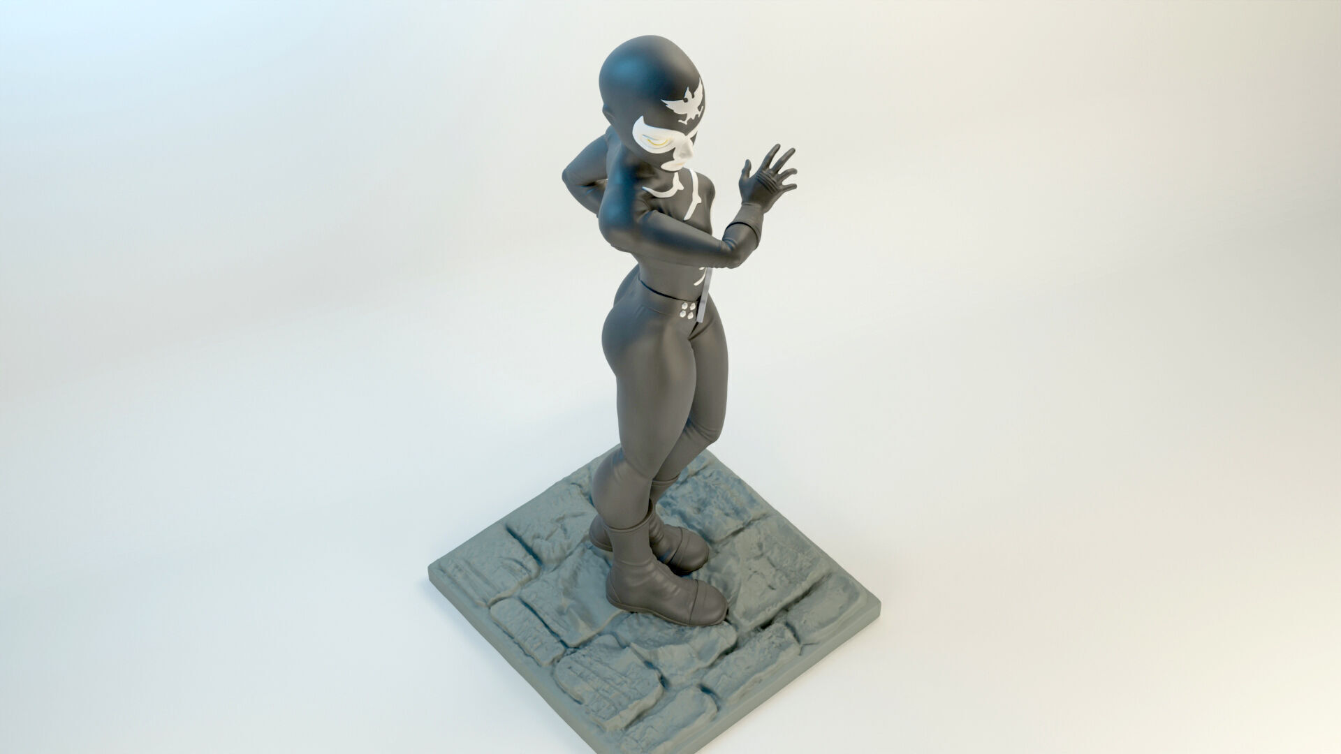 Shocker Combatman iconic villain Woman Character Style 3D print model_7