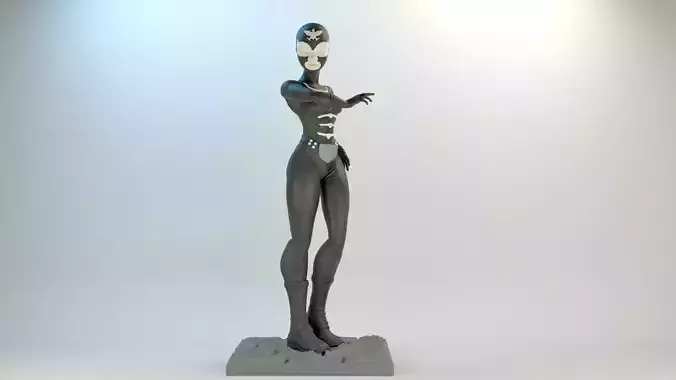 Shocker Combatman iconic villain Woman Character Style 3D print model