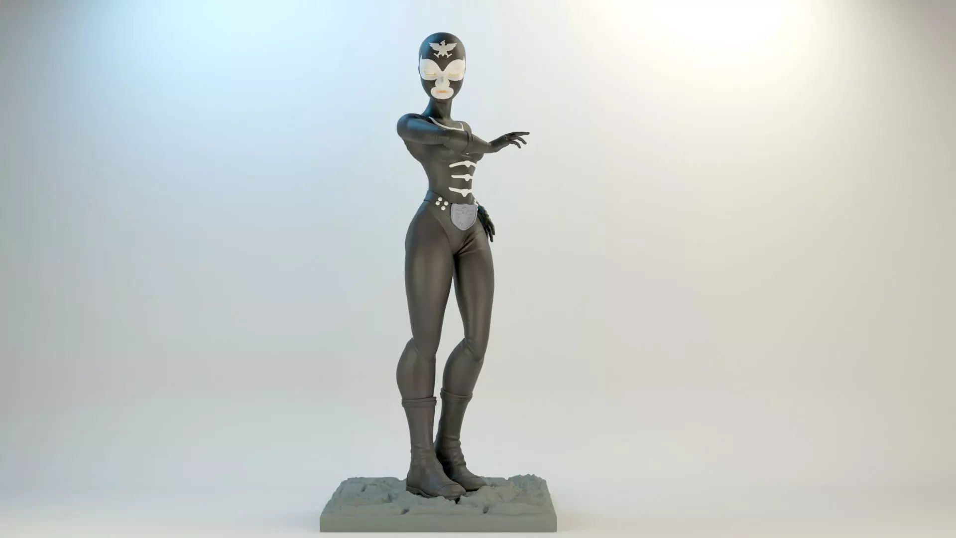 Shocker Combatman iconic villain Woman Character Style 3D print model_0