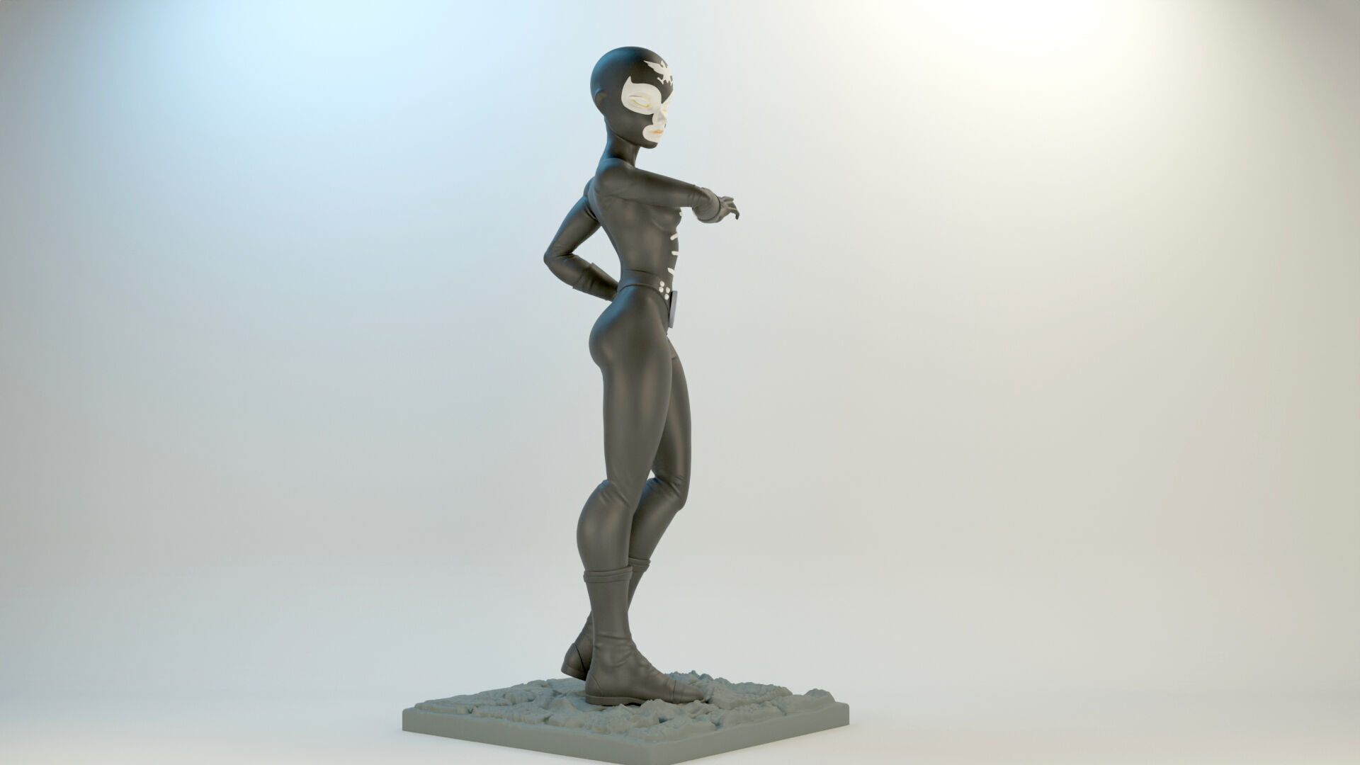 Shocker Combatman iconic villain Woman Character Style 3D print model_1