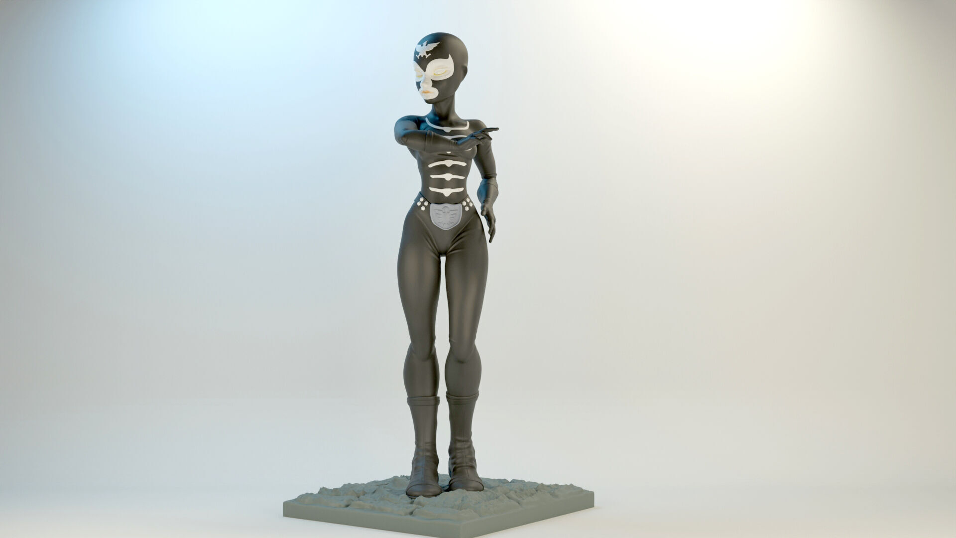 Shocker Combatman iconic villain Woman Character Style 3D print model_5