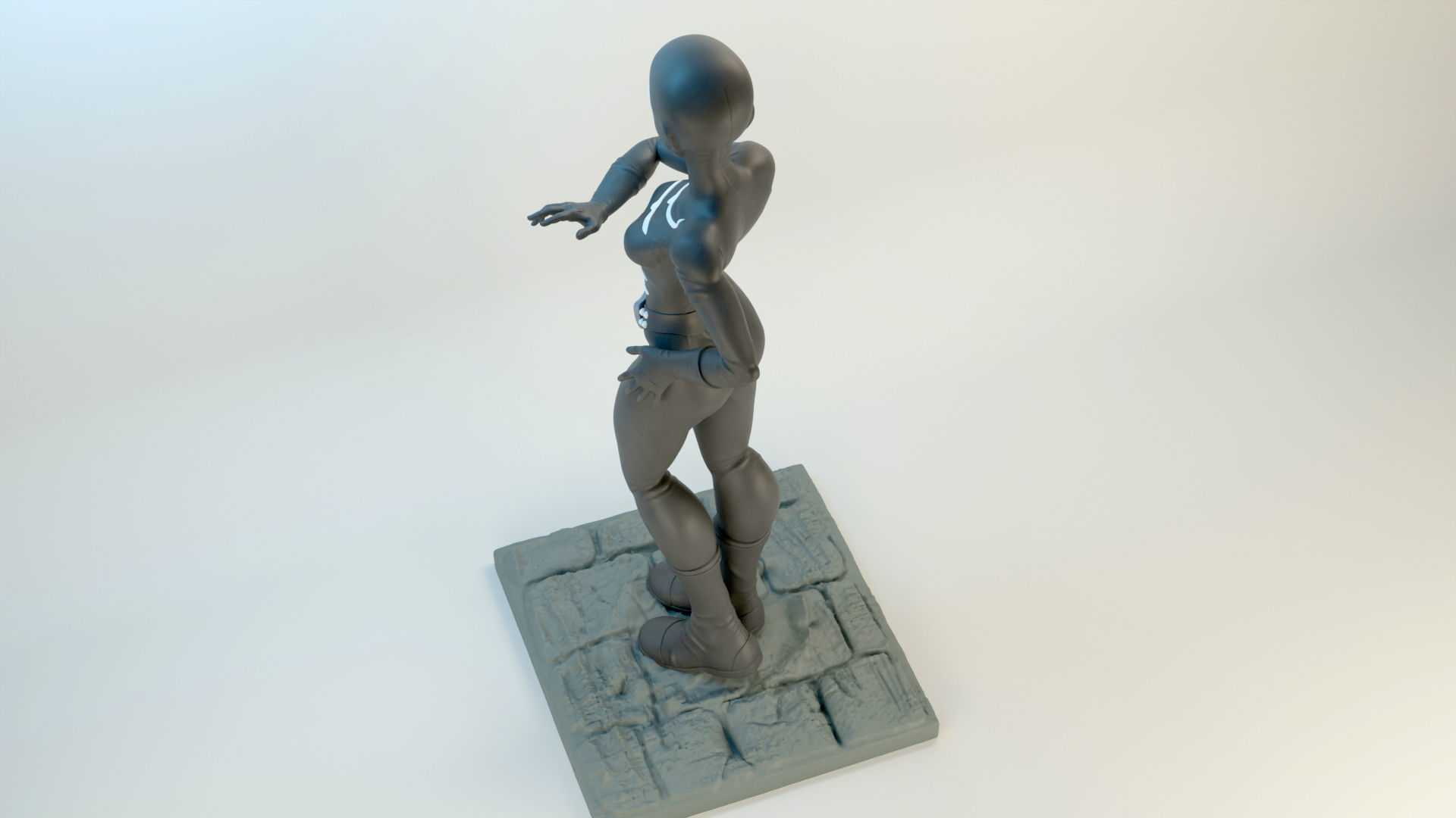 Shocker Combatman iconic villain Woman Character Style 3D print model_8