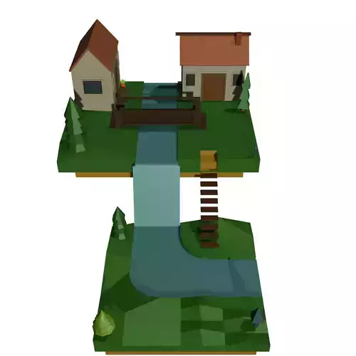 low poly  house