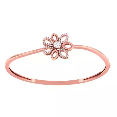 Diamond light gold bracelet