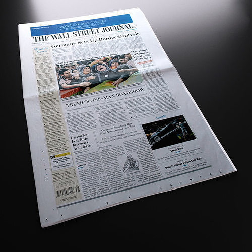The Wall Street Journal newspaper - Iconic Newspaper 3D model