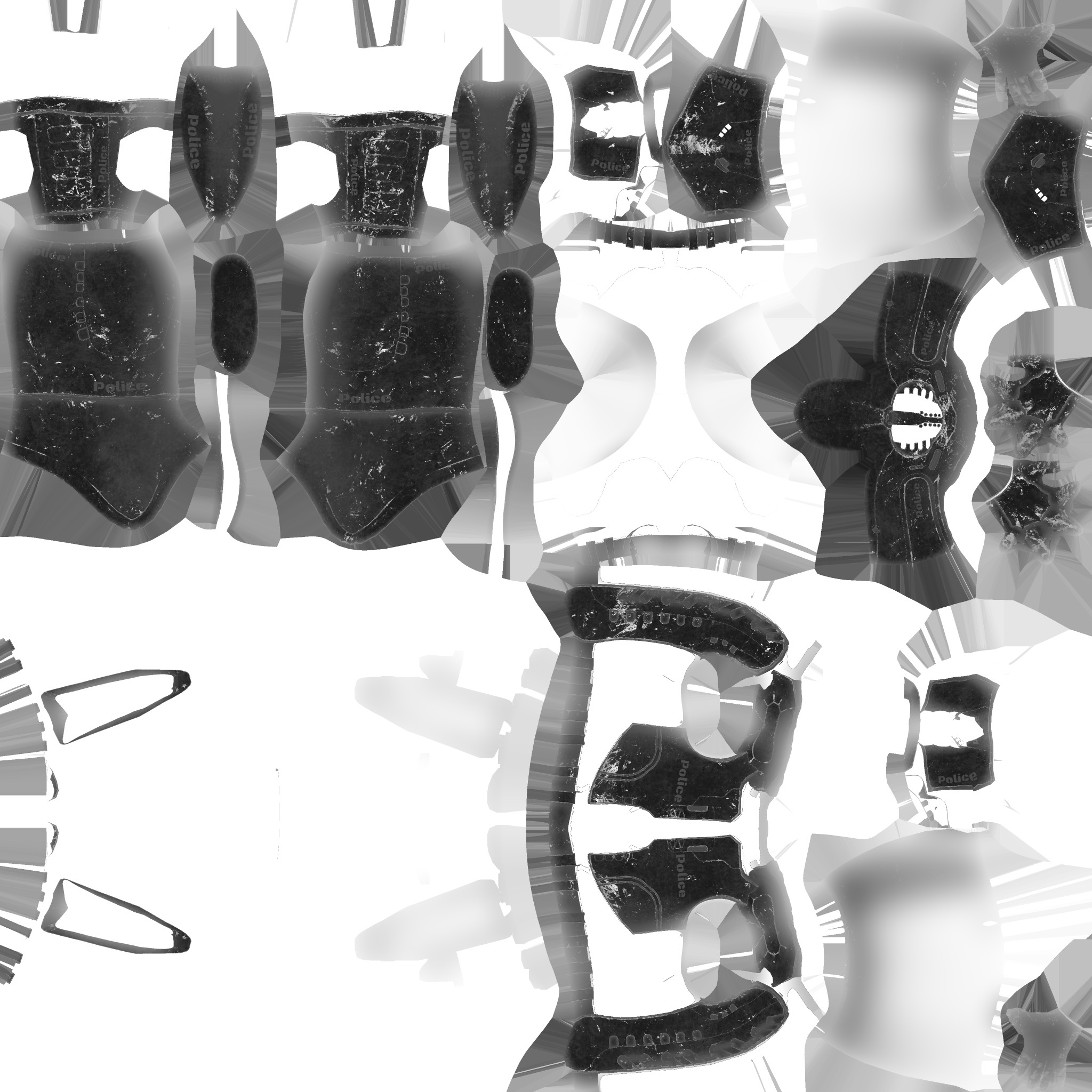 Futuristic Police Heavy - Unity Game Ready Asset Low-poly 3D model_9