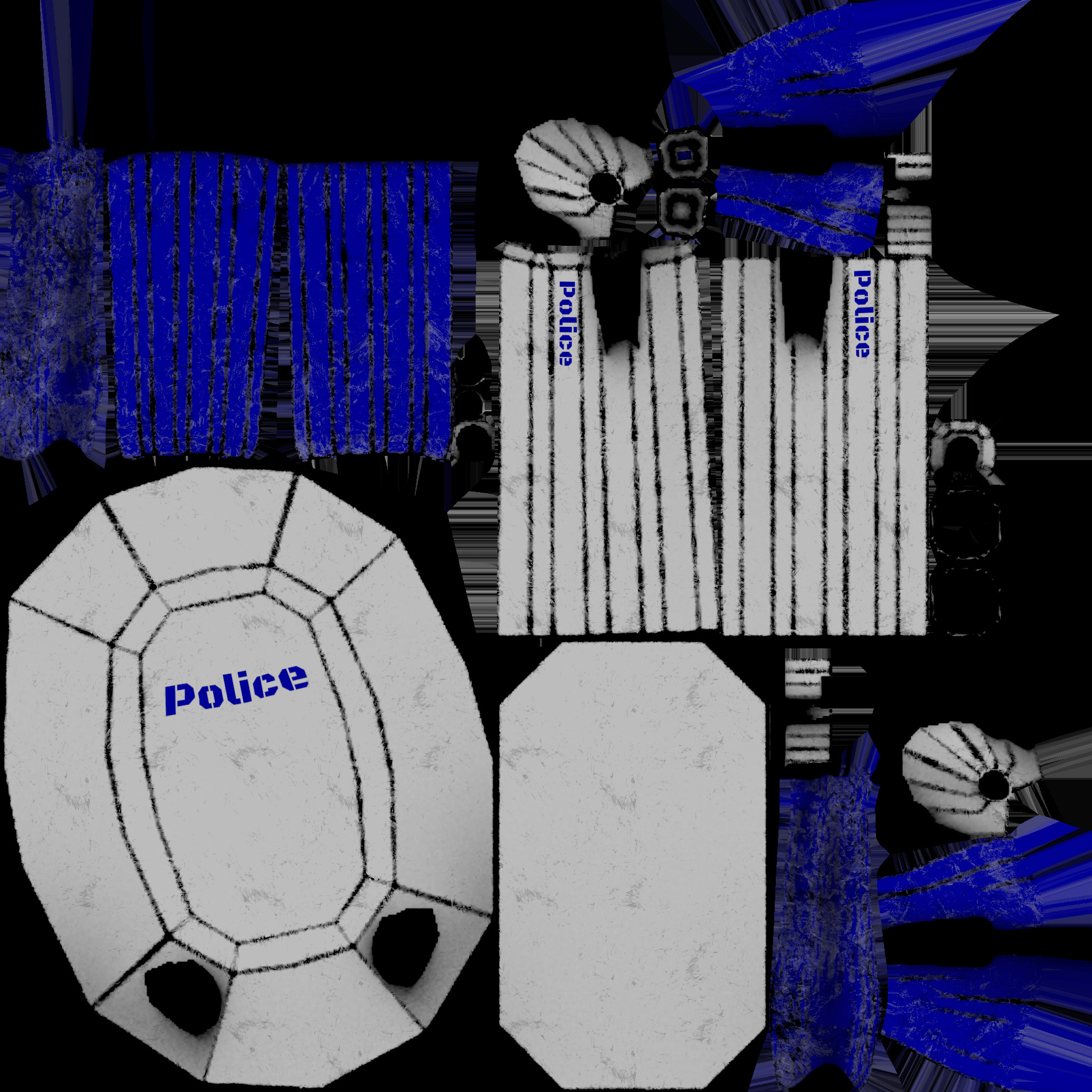 Futuristic Police Heavy - Unity Game Ready Asset Low-poly 3D model_5