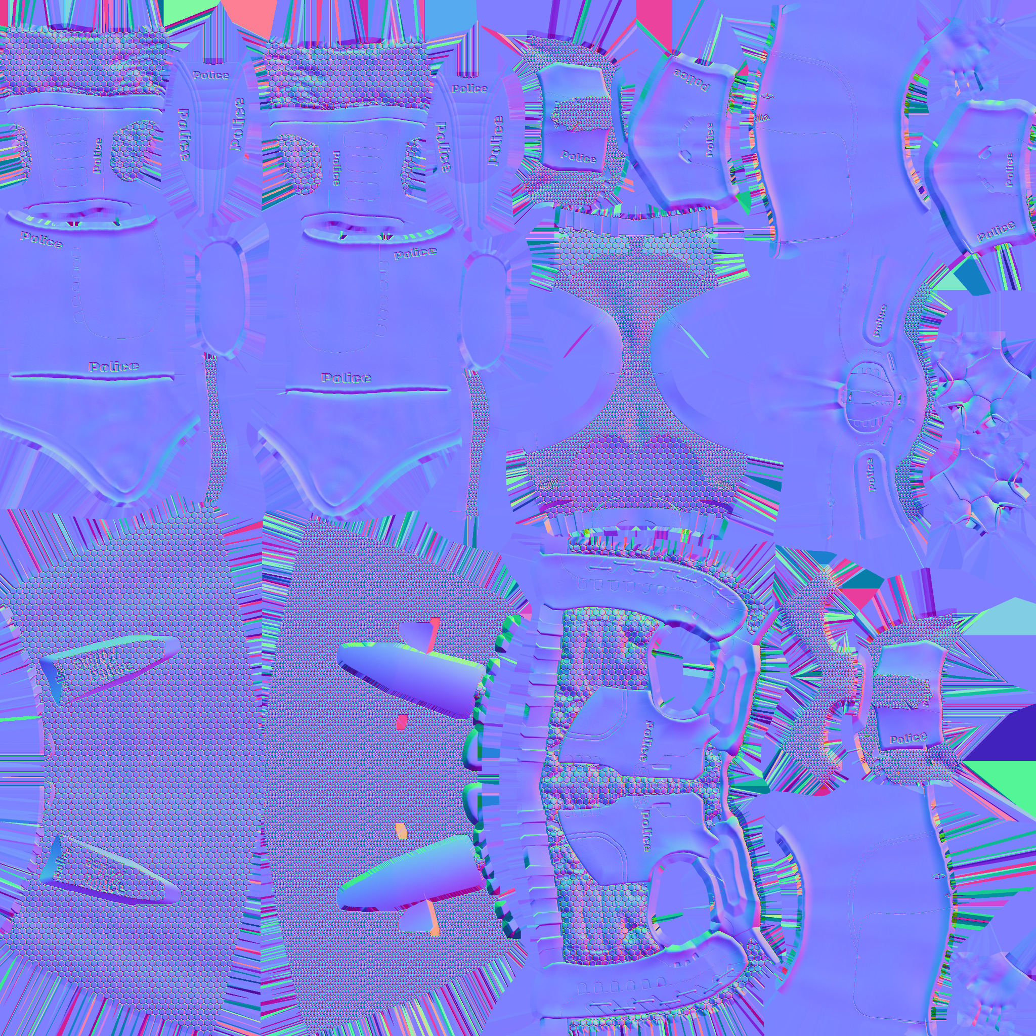 Futuristic Police Heavy - Unity Game Ready Asset Low-poly 3D model_10