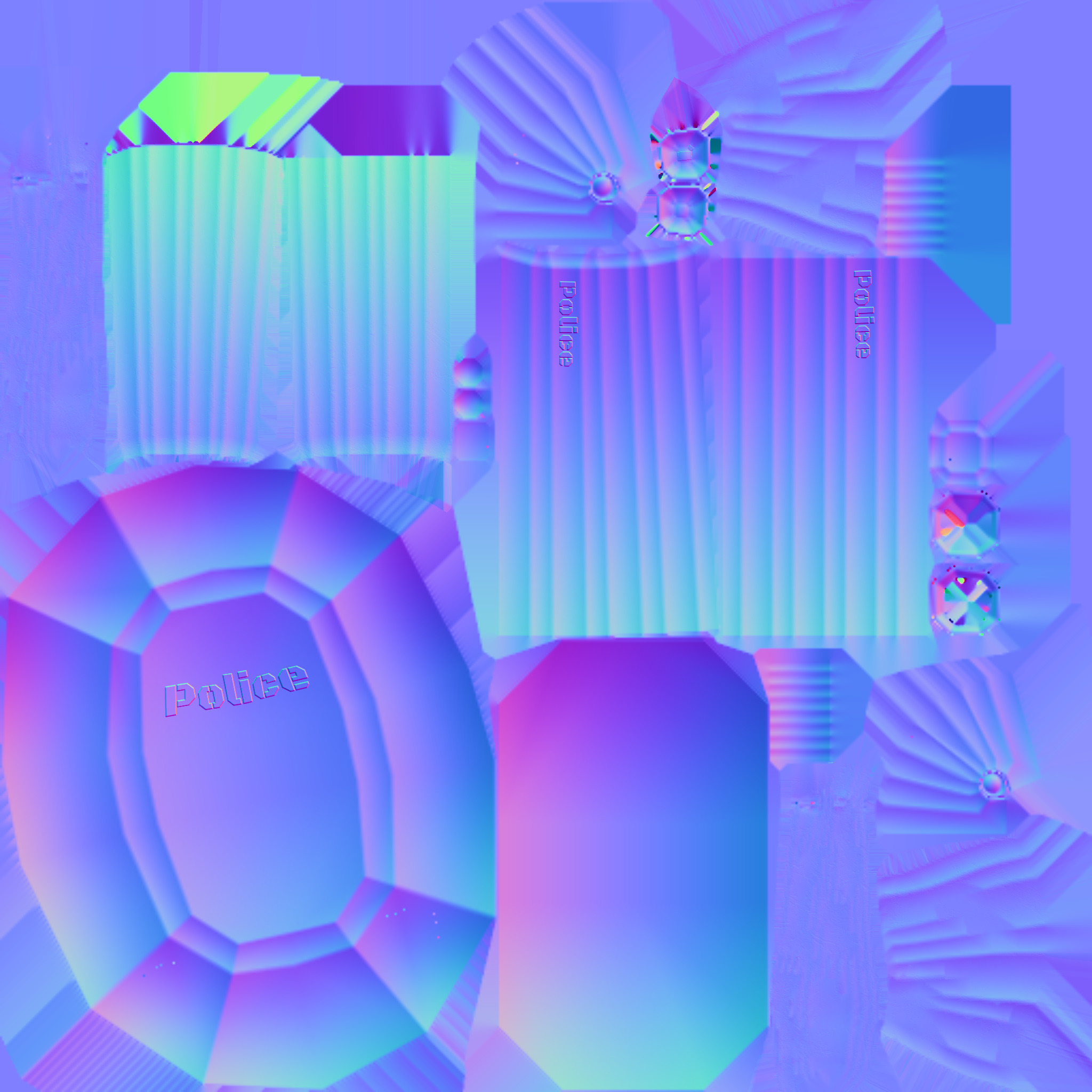 Futuristic Police Heavy - Unity Game Ready Asset Low-poly 3D model_7