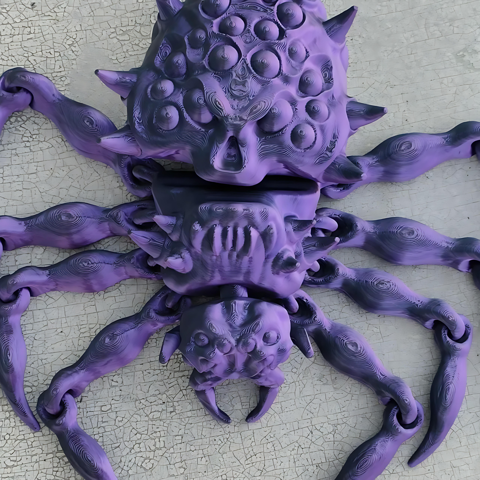 Arachnid Nightmare  Articulated Spider 3D print model_1