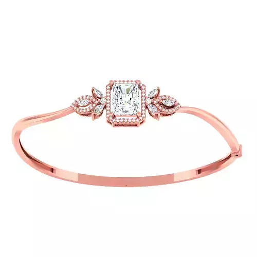 Diamond light gold bracelet