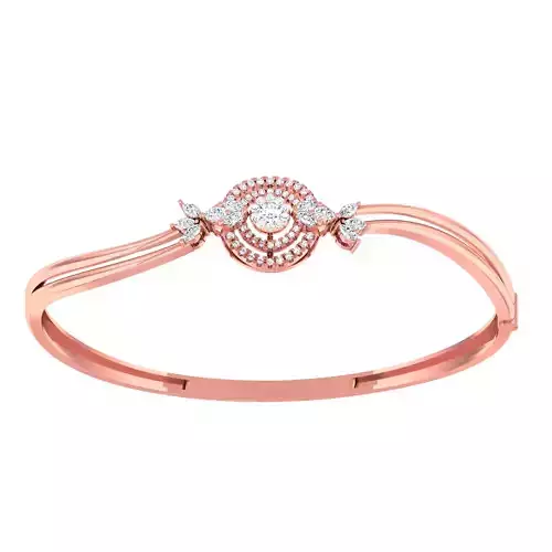 Diamond light gold bracelet