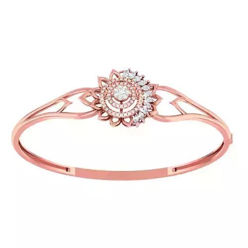 Diamond light gold bracelet