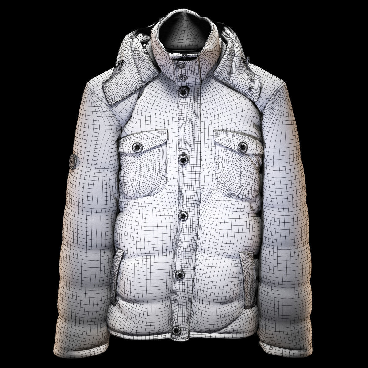 Marville Padded Jacket 3D model_10