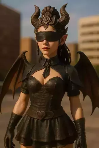Stylized Female Character Base Mesh with Wings UvMapped Resell  3D model