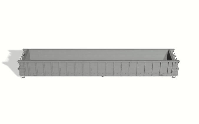 HO Burlington Northern 61 6 MOW Crosstie Gondola 3D print model