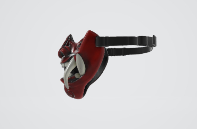 Samurai mask 3 3D model_2
