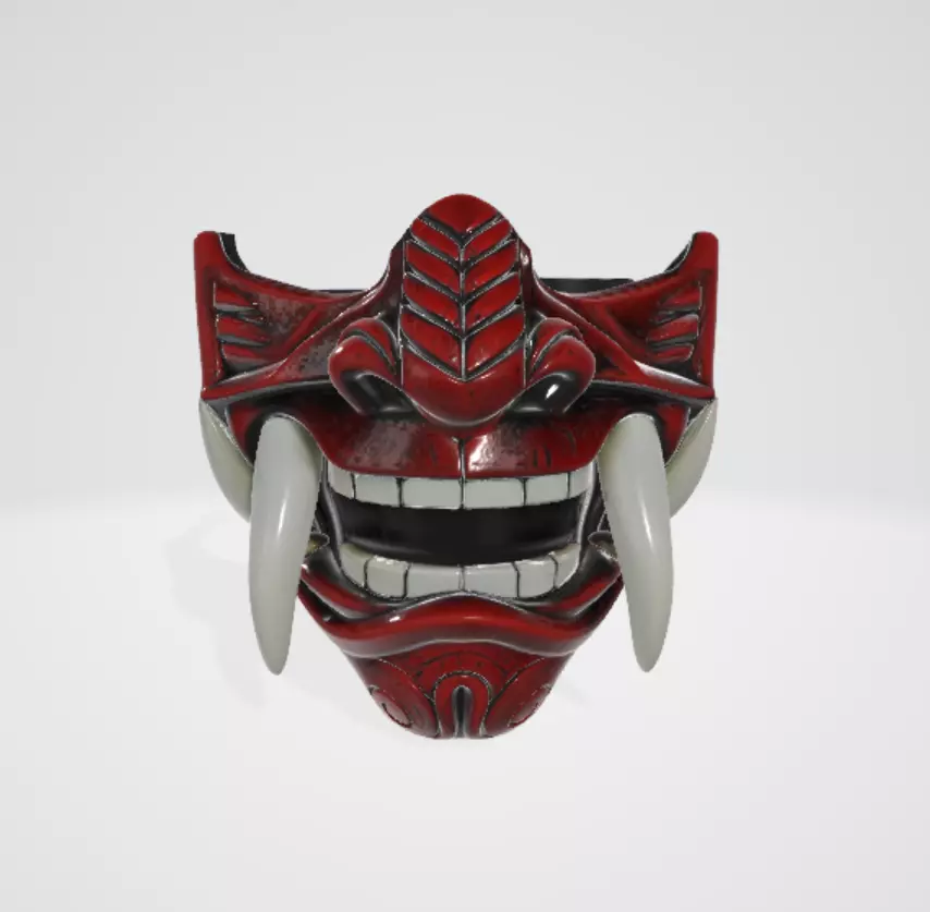 Samurai mask 3 3D model_0