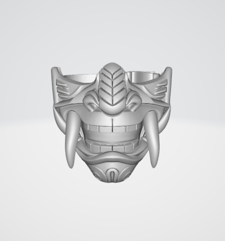 Samurai mask 3 3D model_3