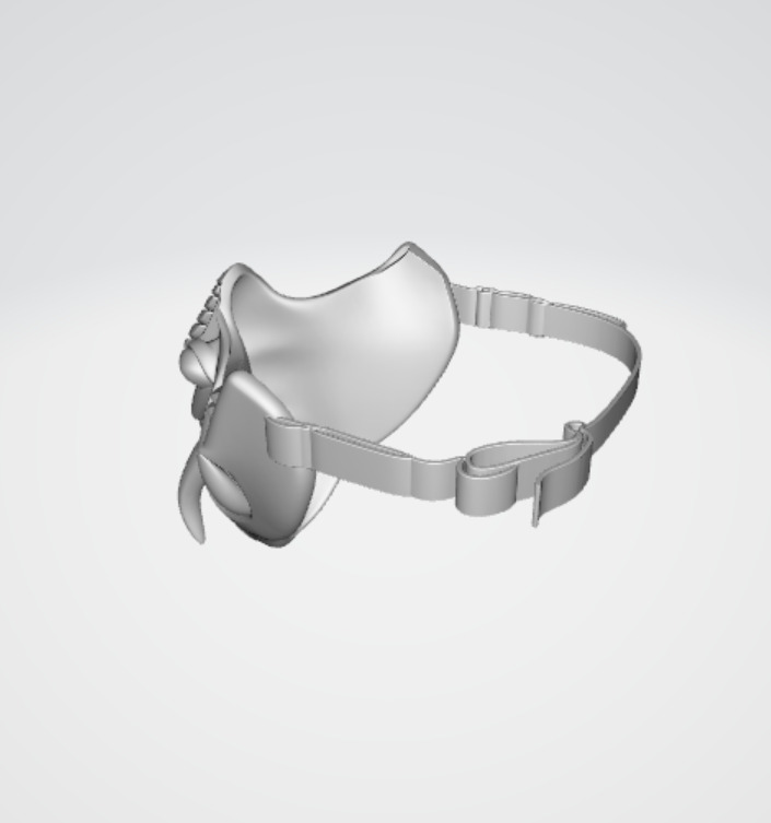 Samurai mask 3 3D model_4