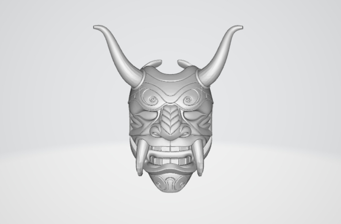Samurai Mask 5 3D model_3