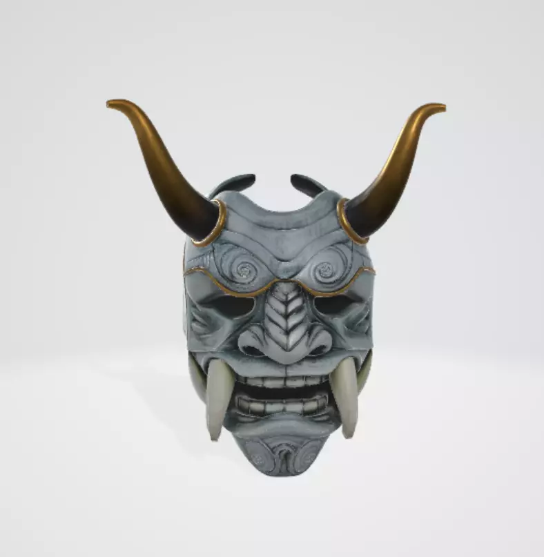 Samurai Mask 5 3D model_0